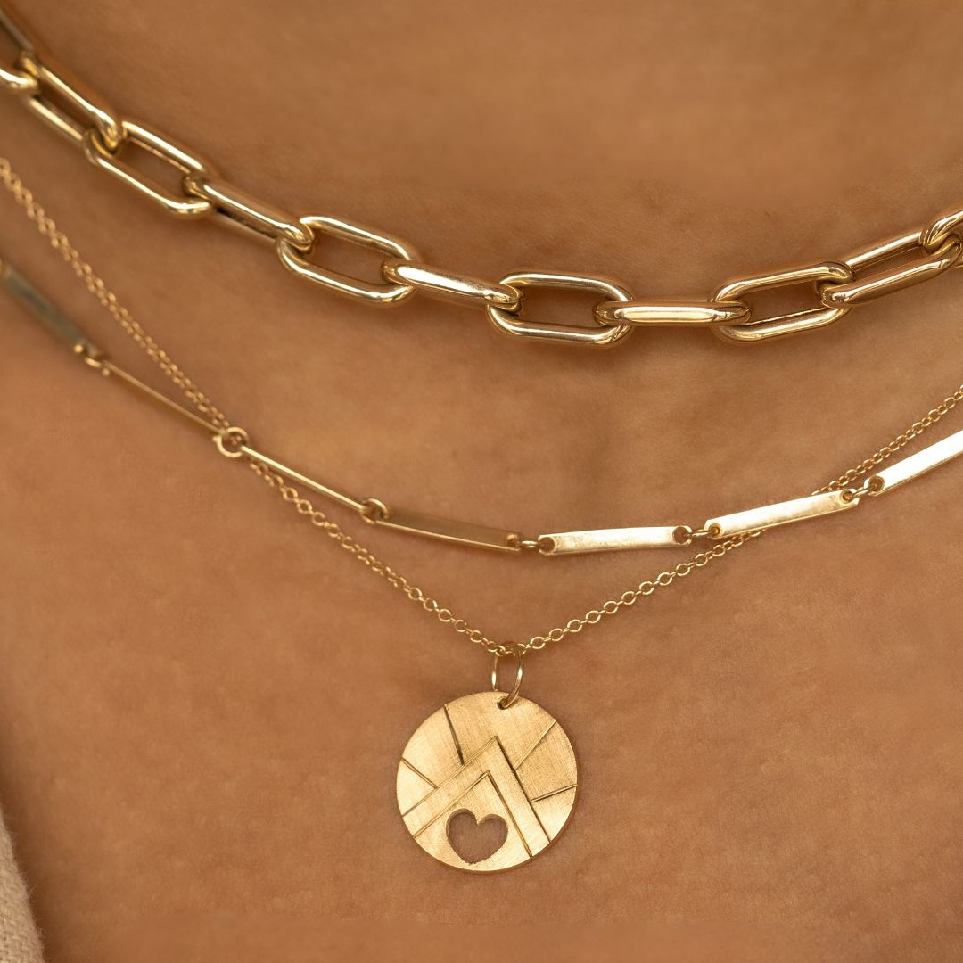 WARRIOR 14k Gold Charm Necklace