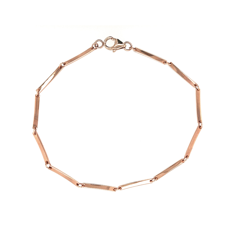 DOEY 14k Gold Flat Bar Link Chain Bracelet | Julez Bryant