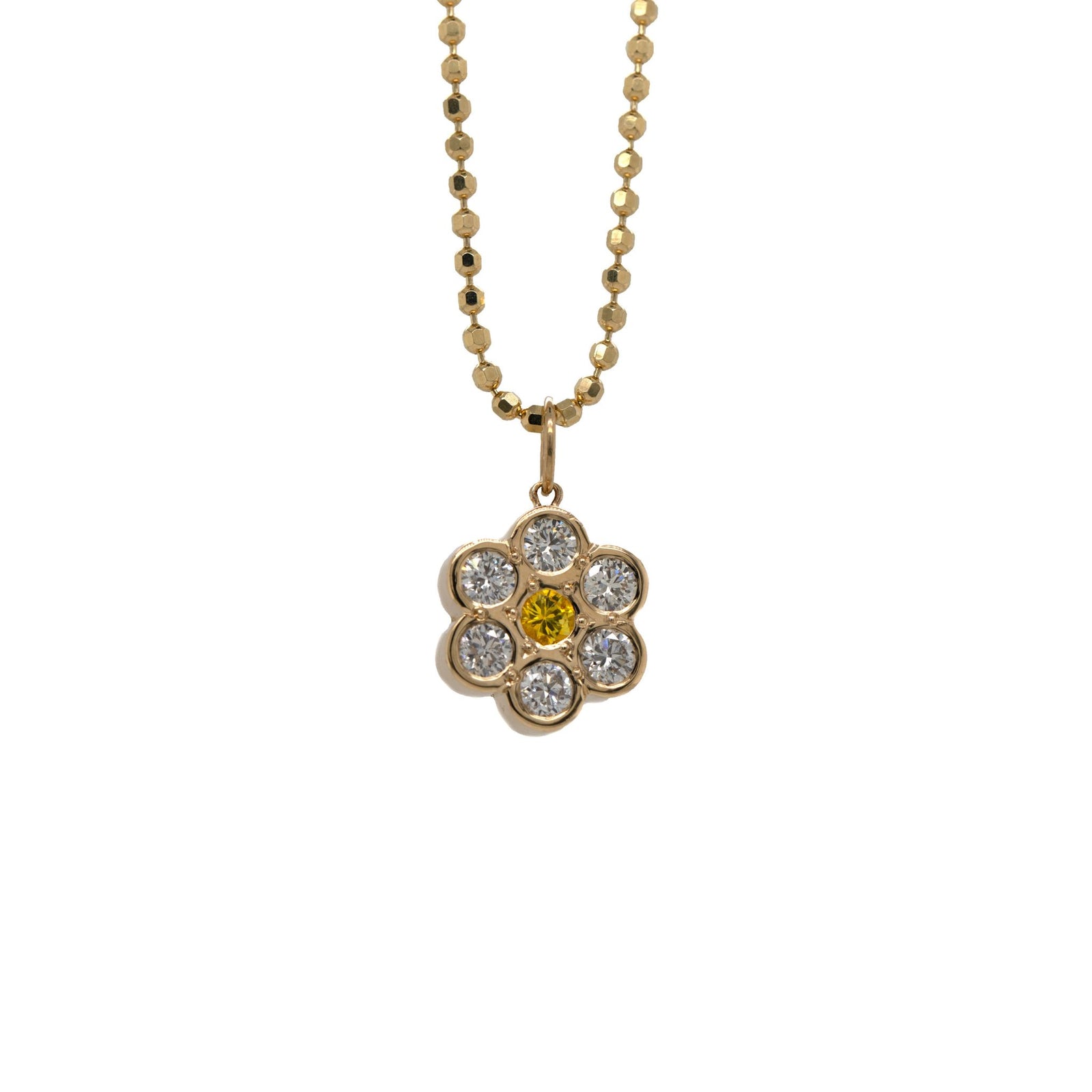 GENU 14K Gold Baby Diamond Flower