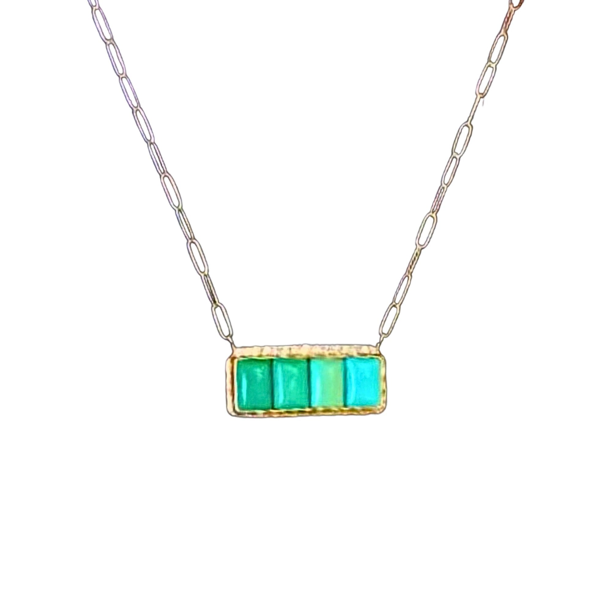 Jamie Joseph Golden Fusion Diamond & Turquoise Necklace