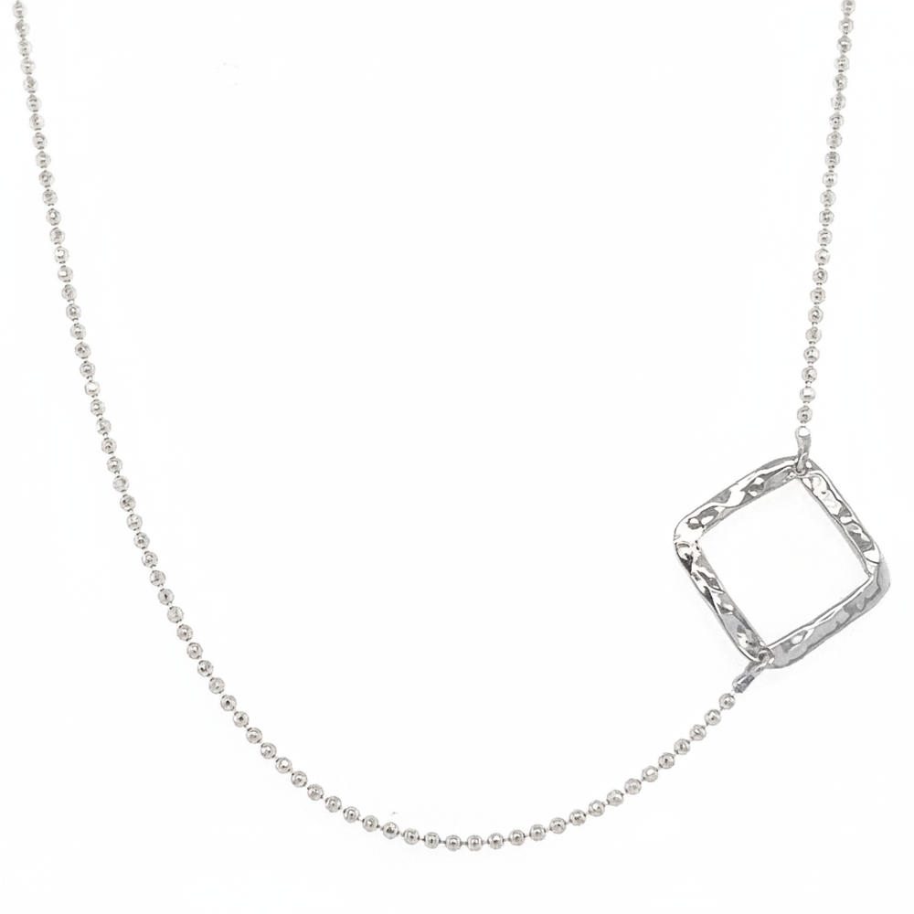 PESH 14k Gold Offset Open Square Choker Necklace | Julez Bryant