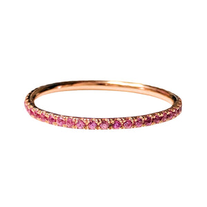 RADA 14k Rose Gold Sapphire Eternity Ring-Size 6