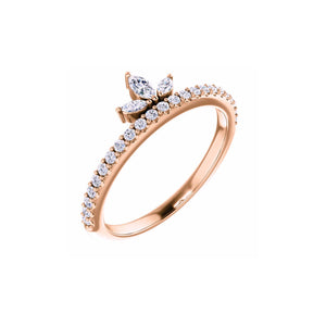 ROWA 14k Rose Gold Diamond Ring - 6.75