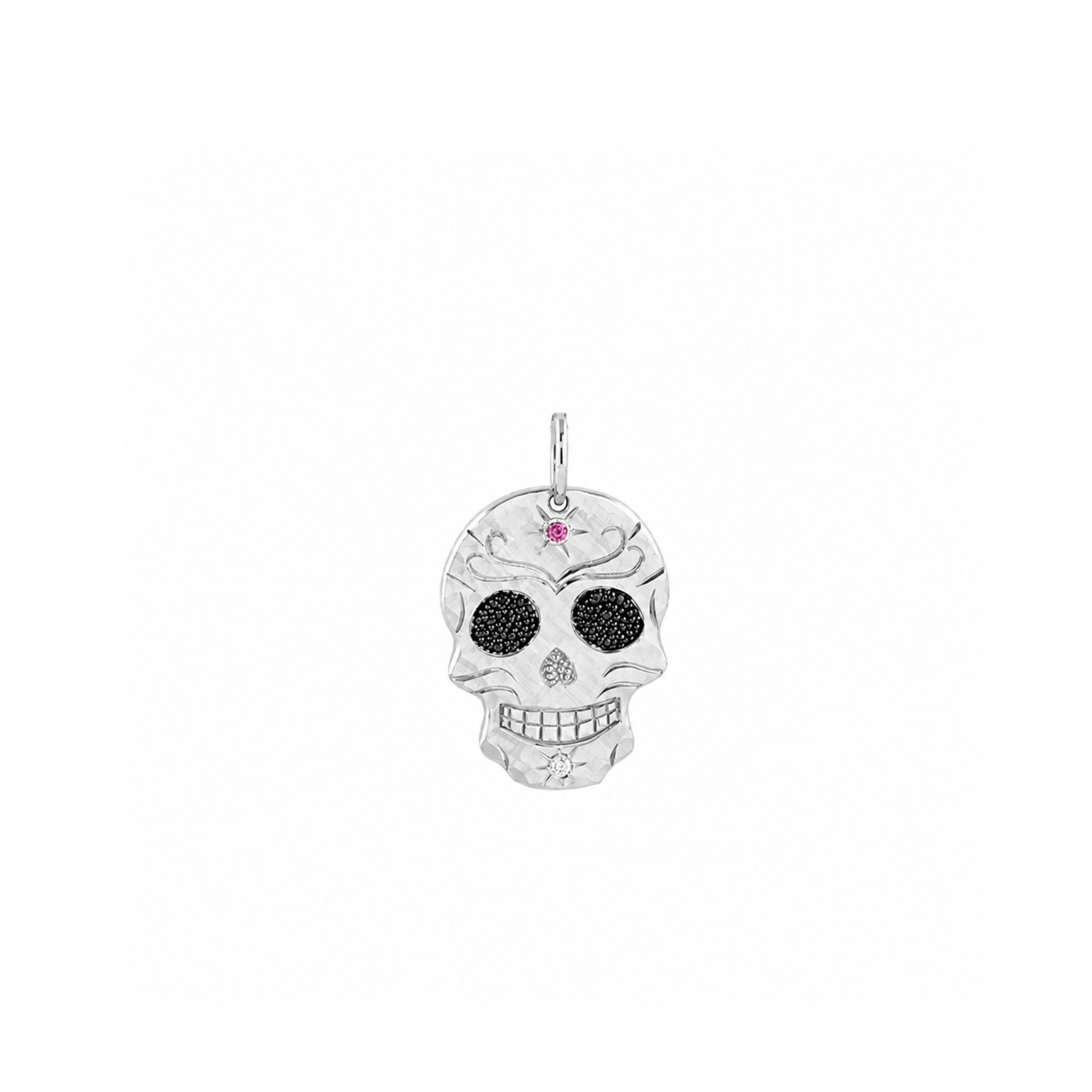 Diamond & Gemstone Sugar Skull Pendant | Customizable | Baby | 14K Gold | Style Ana