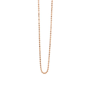 1mm rose gold ball necklace chain, delicate and sparkly