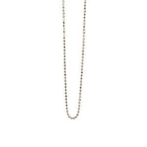 1mm white gold ball chain necklace with fine detail