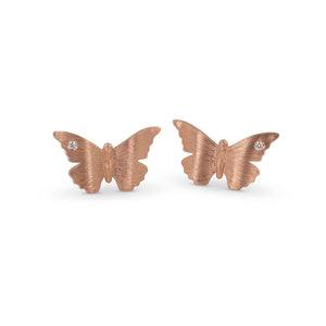 14k rose gold ANNA baby butterfly post earrings