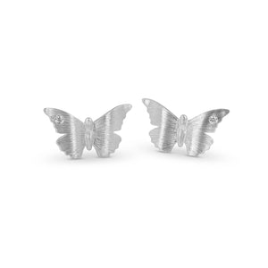 14k white gold ANNA baby butterfly post earrings