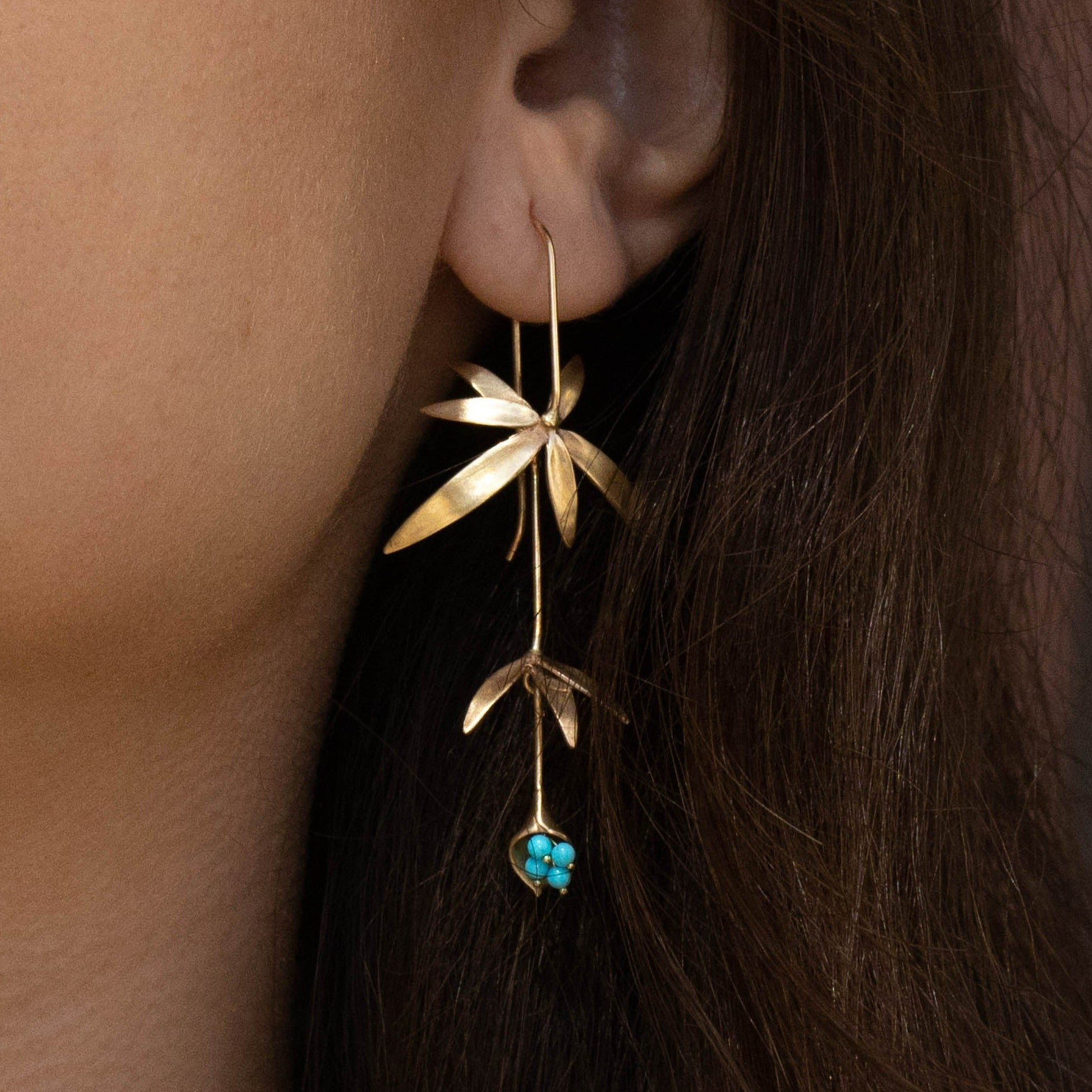 Annette Ferdinandsen Turquoise Wildflower Earrings