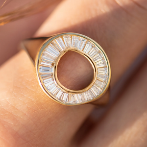 Artemer Tapered Baguette Diamond Sphere Ring