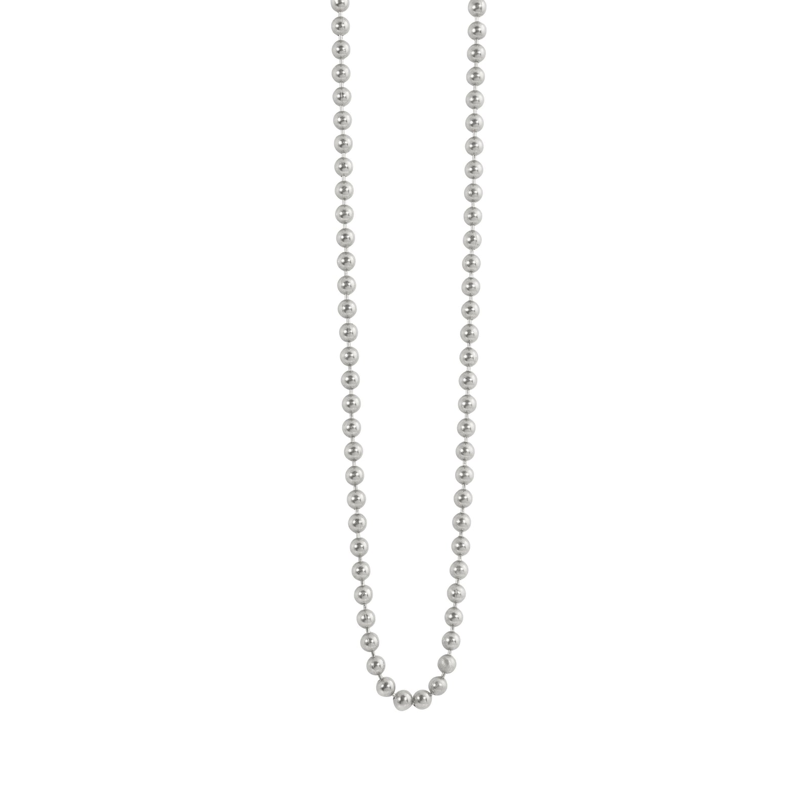14k yellow gold 1.5mm ball chain on white background