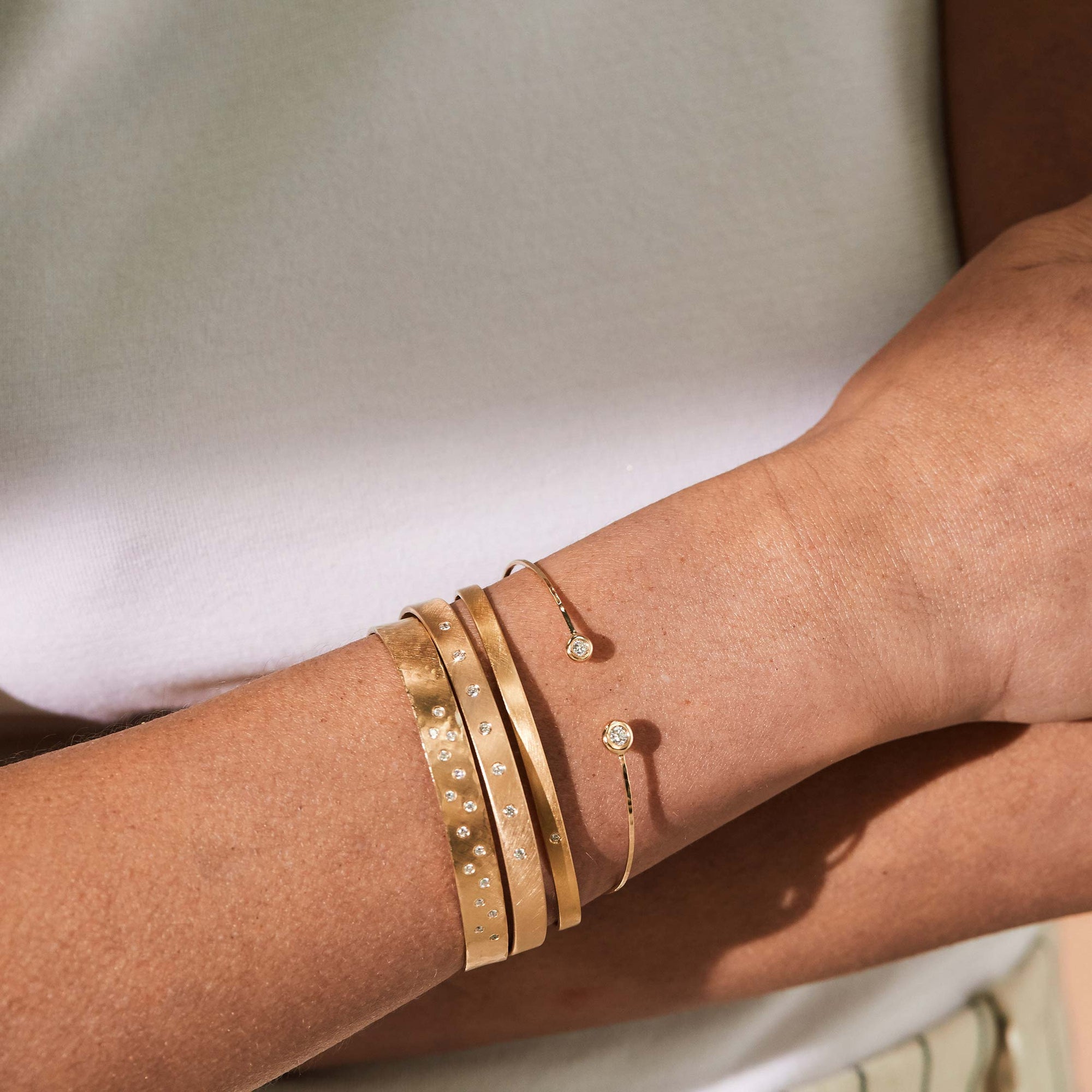 18k layered gold fill tricolor 7 days bangle bracelets (Semanario) for  women's | eBay