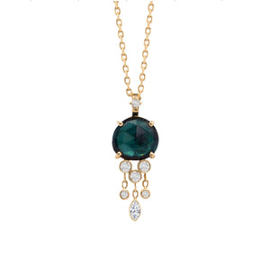 Celine Daoust Blue Tourmaline & Diamonds Jellyfish Necklace