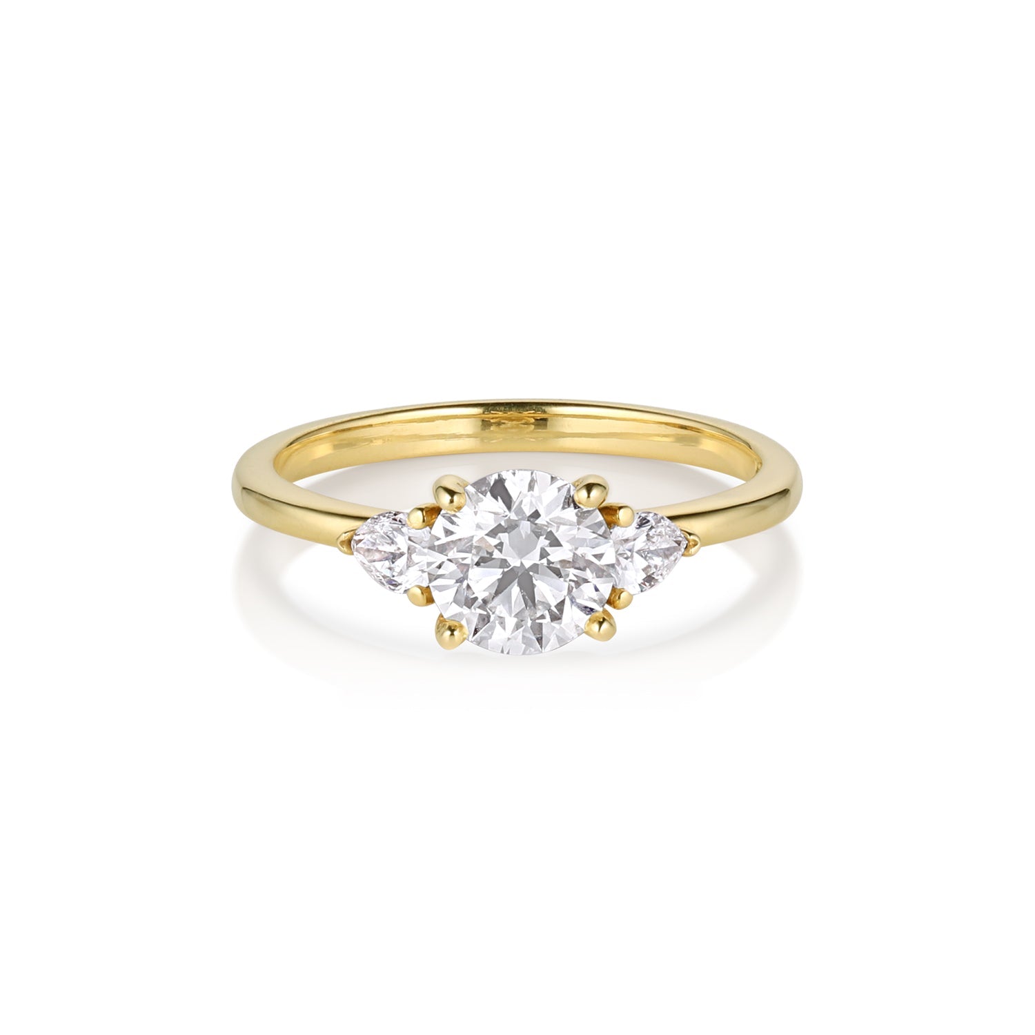 Single stone ring with white square zircon Brilliant & yellow gold, VOGUE -  Vogue Watches