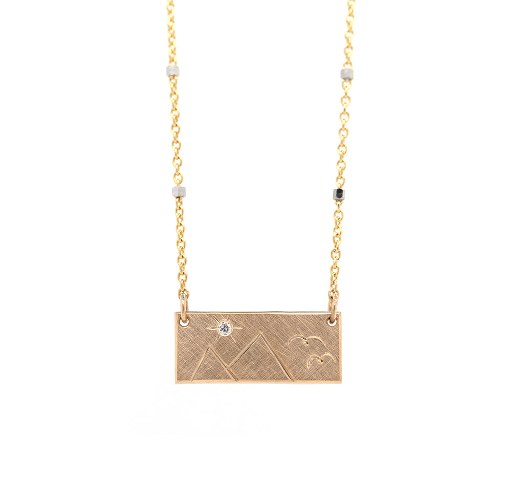 COCI 14k Gold Bar Necklace
