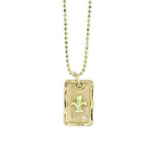 DAWN 14k Gold Dog Tag Charm