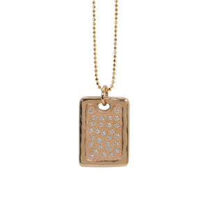 DEFT 14k Gold Large Dog Tag