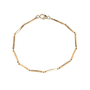 DOEY 14k Gold Flat Link Bracelet