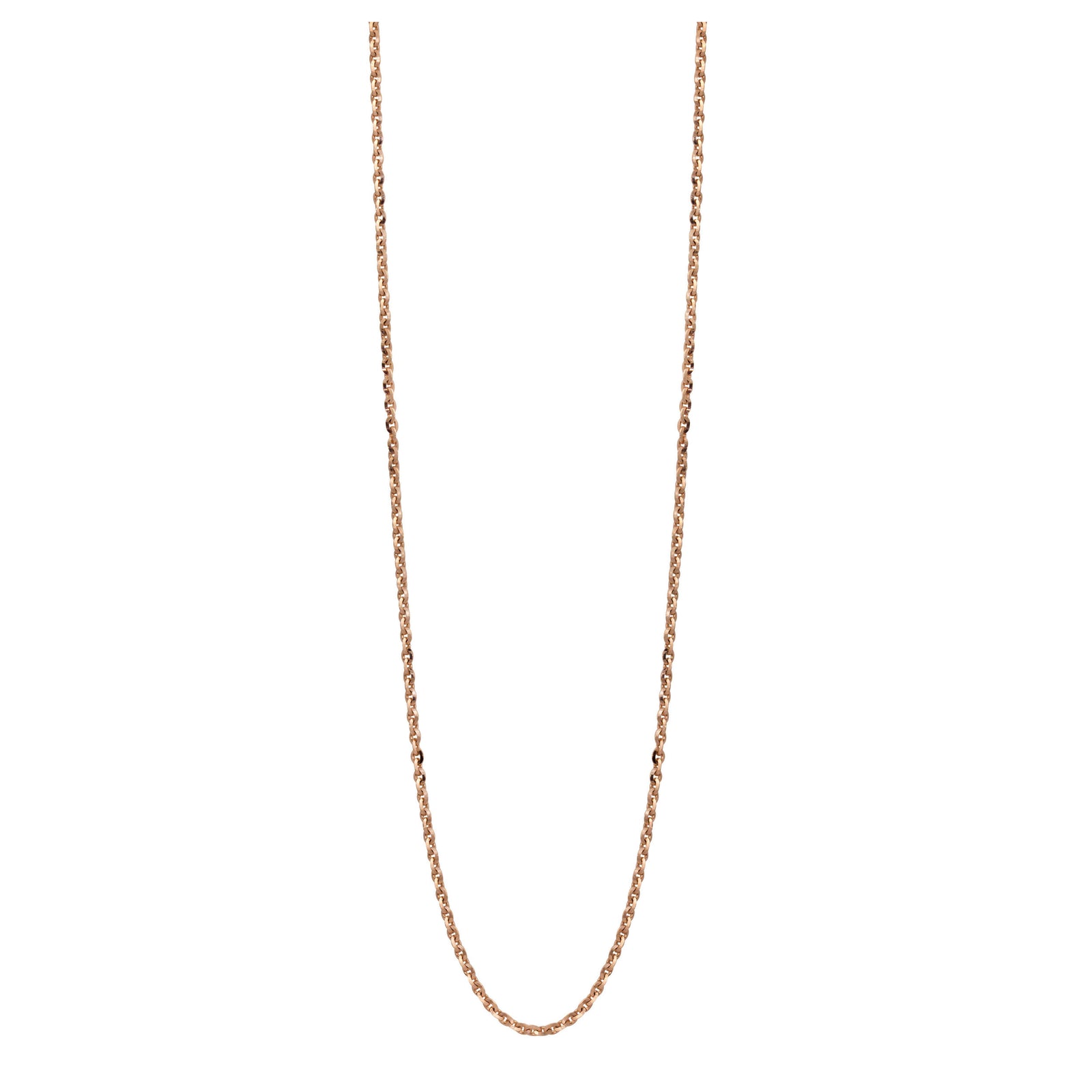 14k yellow gold 1.2mm diamond cut rolo chain