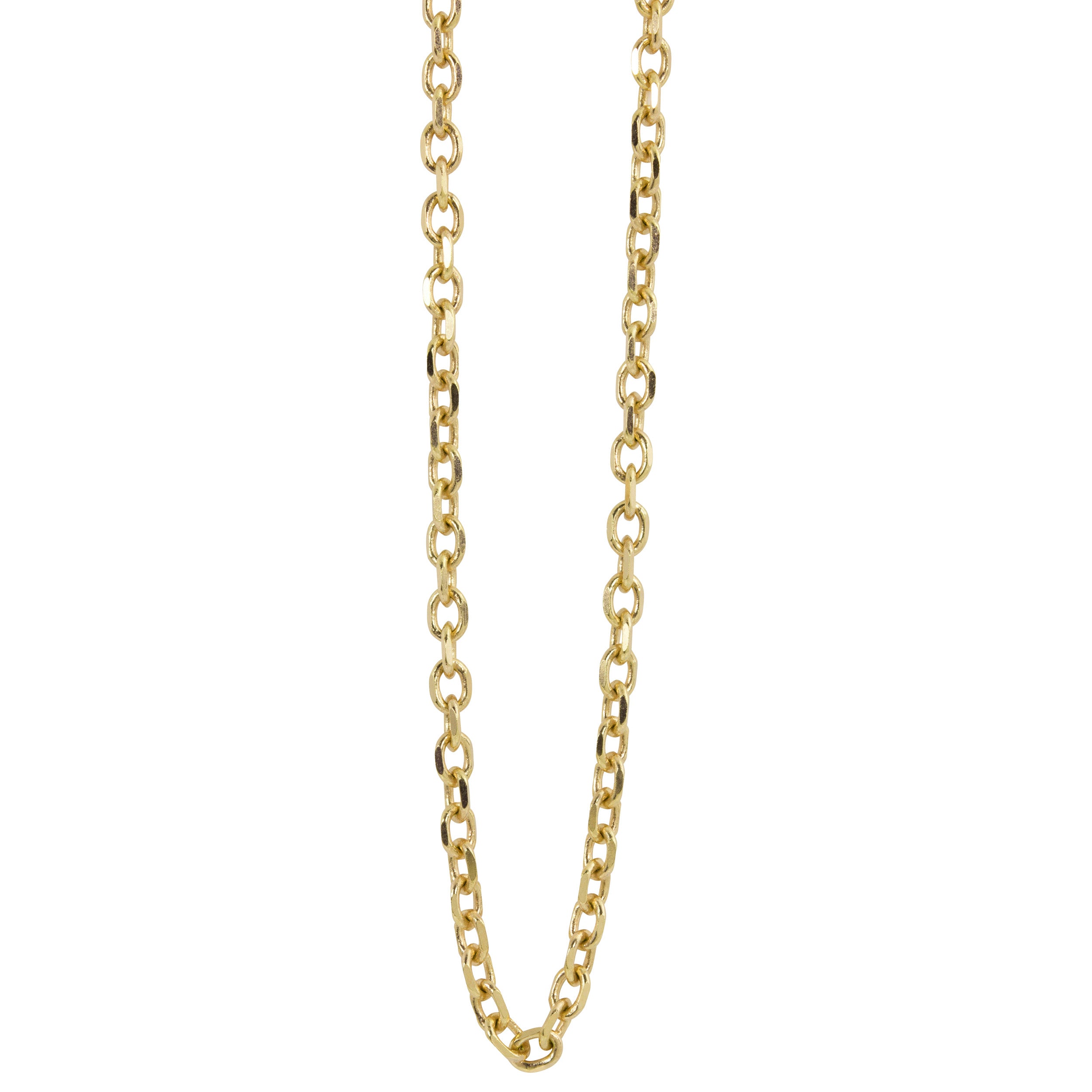 14k yellow gold 3.0mm rolo link chain
