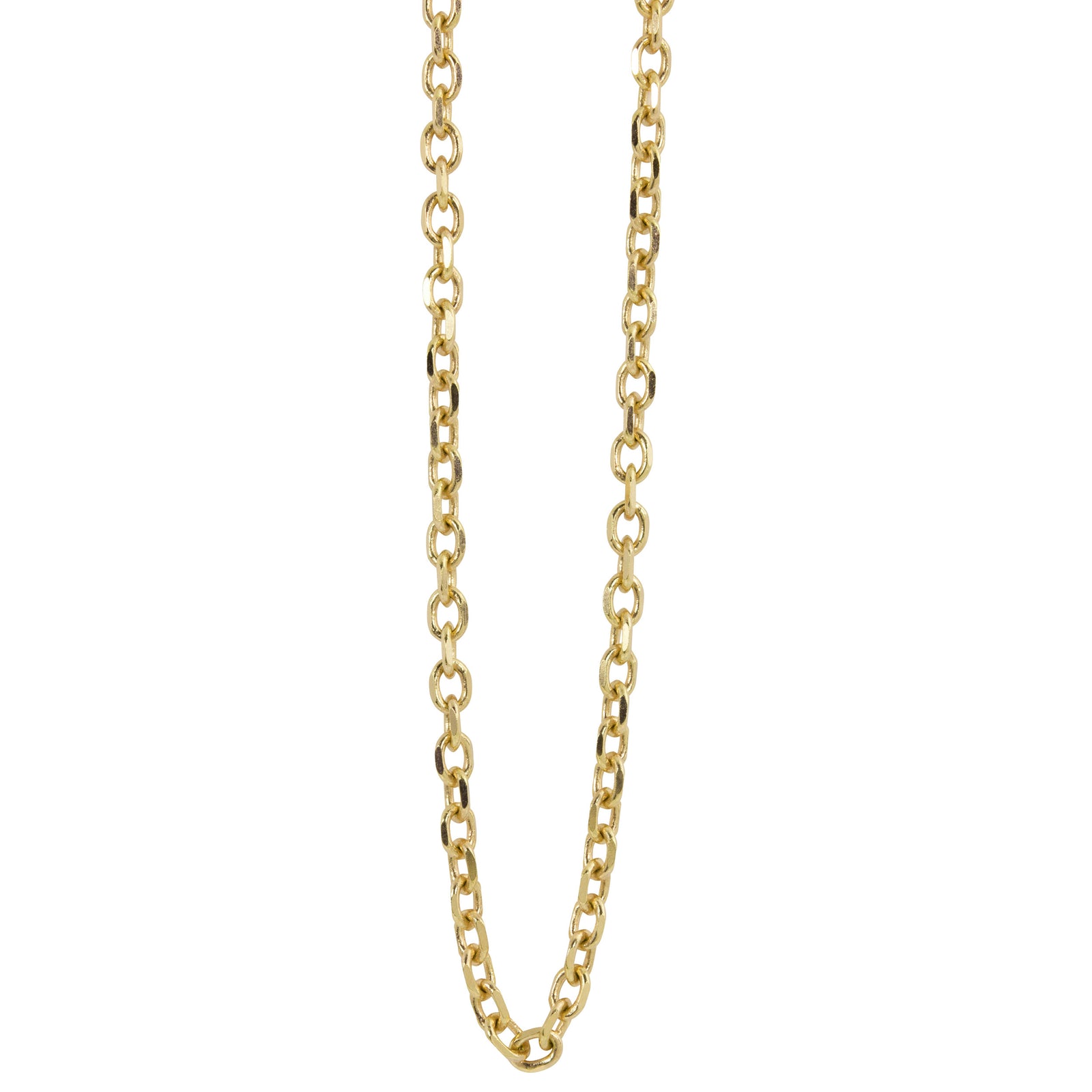 14k yellow gold 3.0mm rolo link chain