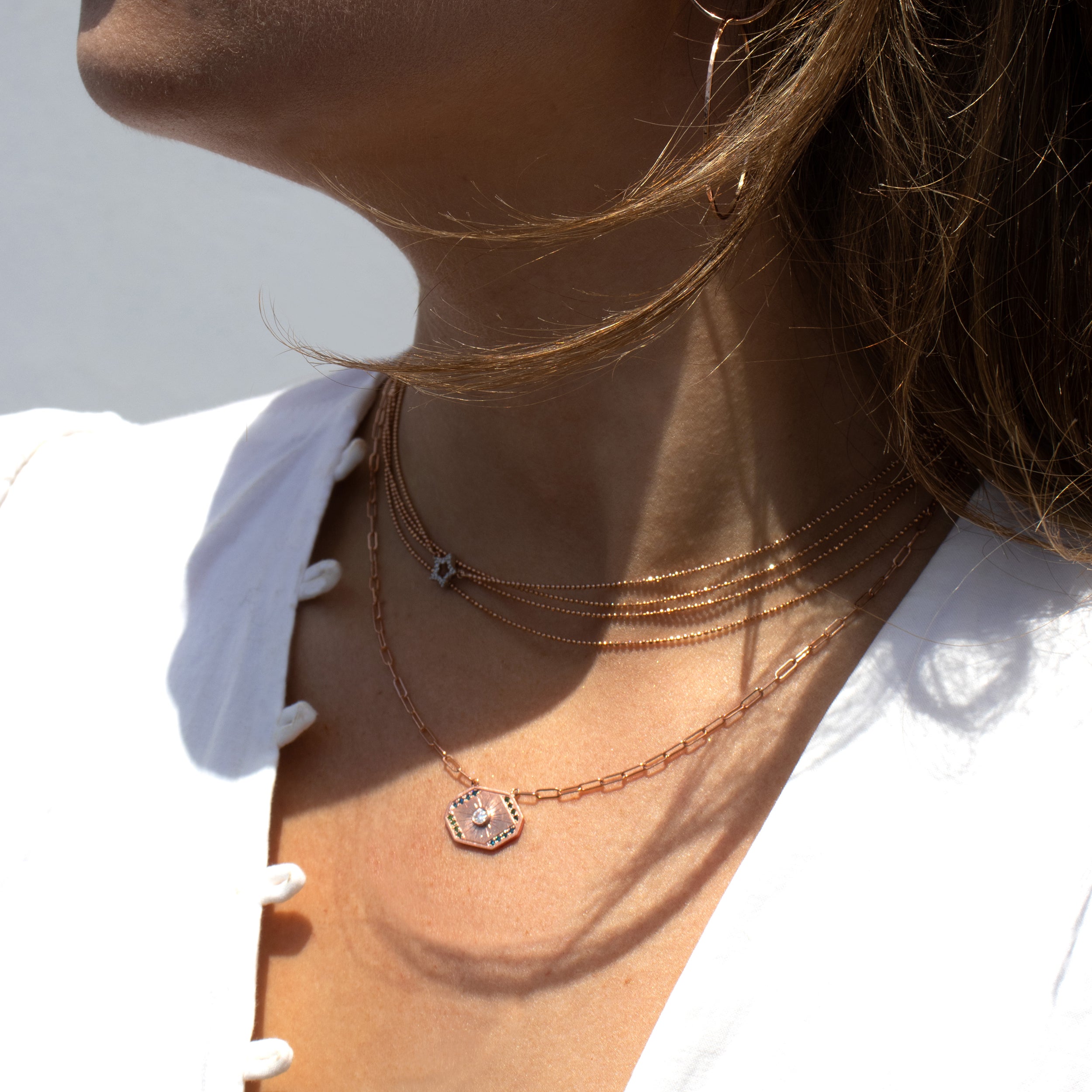 Diamond Star 14k Gold Necklace