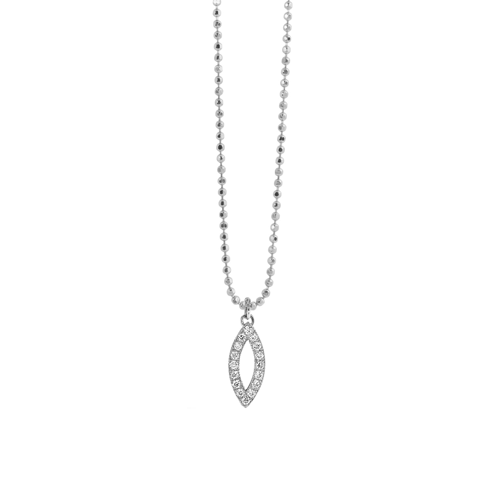 14k white gold baby EDIE diamond eye charm