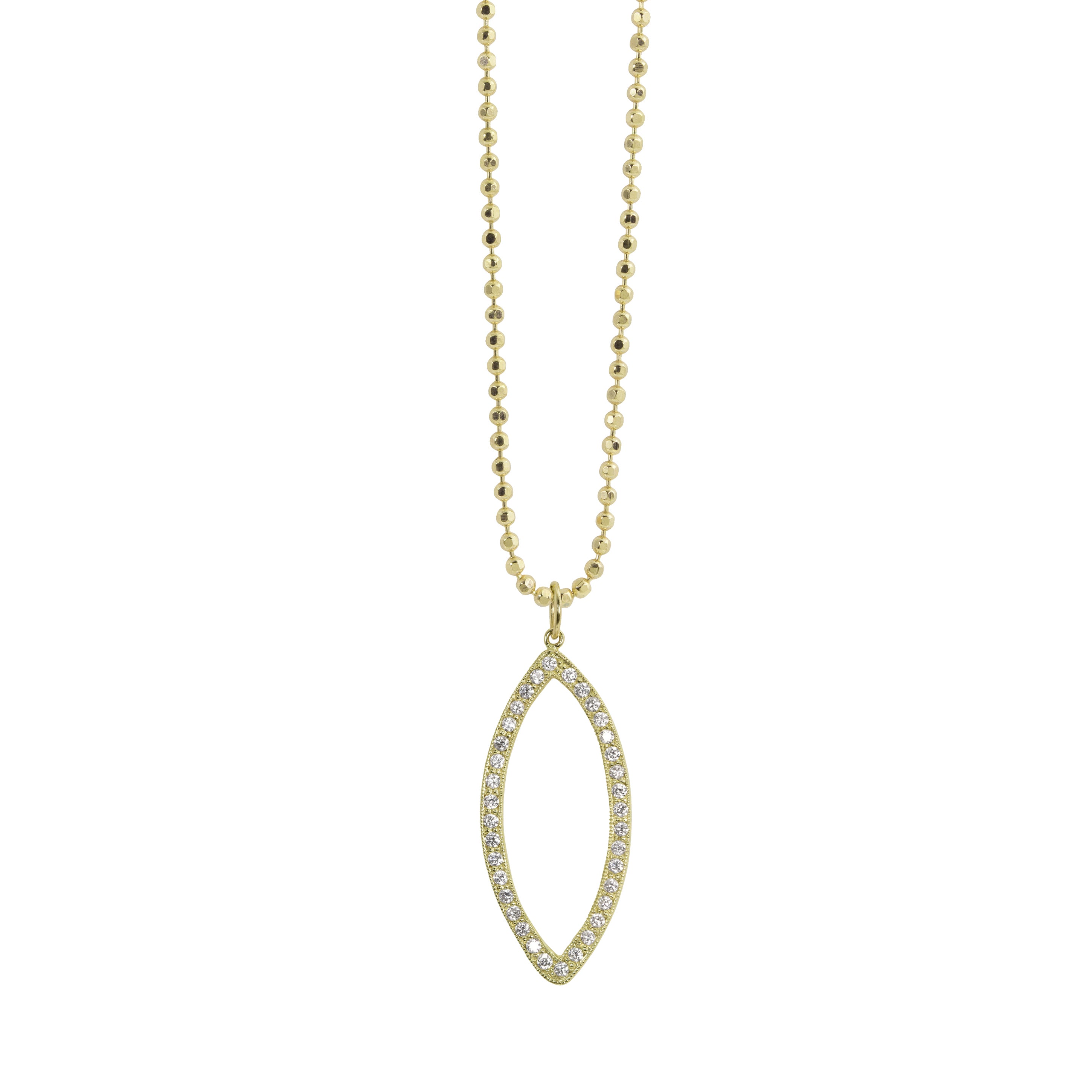 14k yellow gold medium EDIE diamond eye pendant