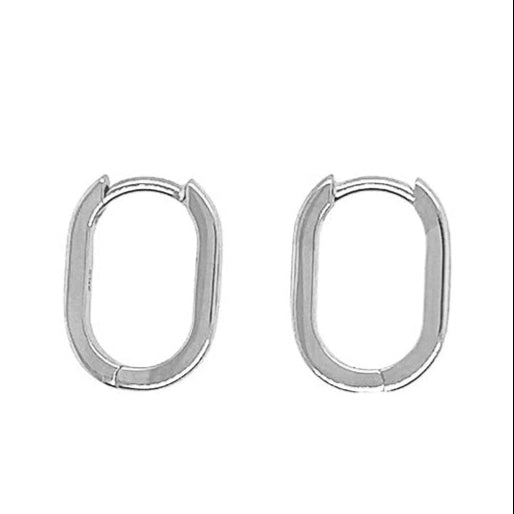 ELSI 14k Gold Oval Hinged Hoops