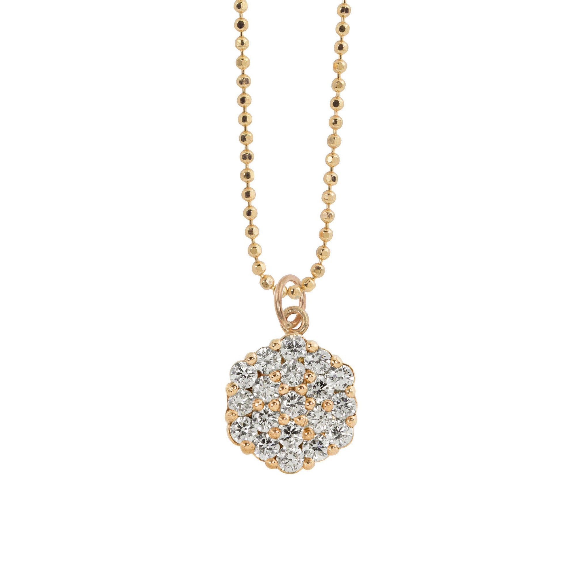 14k yellow gold GAIL diamond cluster pendant