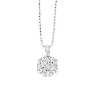 14k white gold GAIL diamond cluster pendant