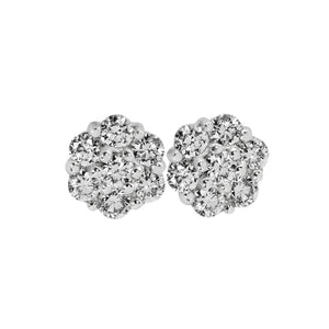 14k white gold GALA diamond cluster earrings