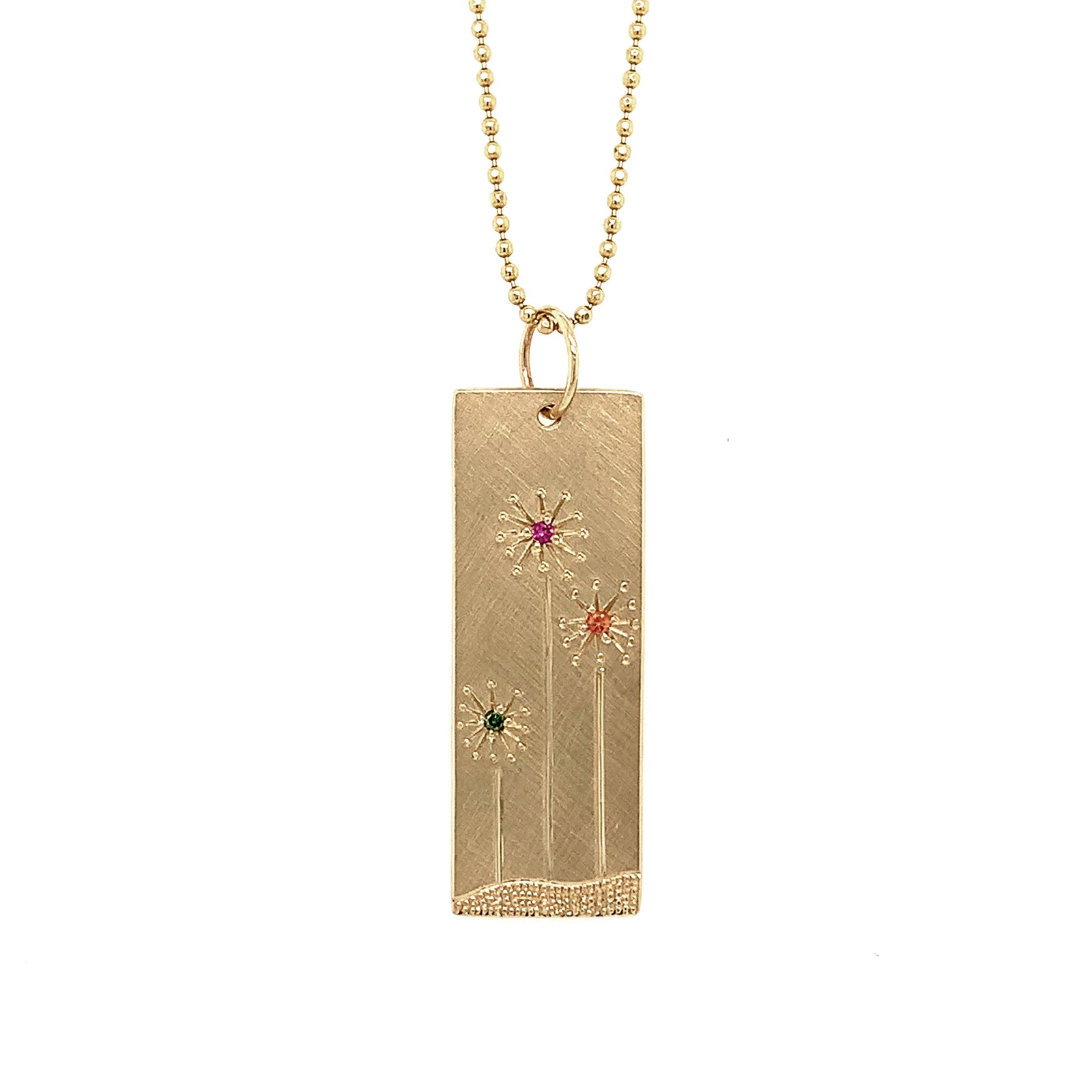 14k yellow gold GIKA flower pendant