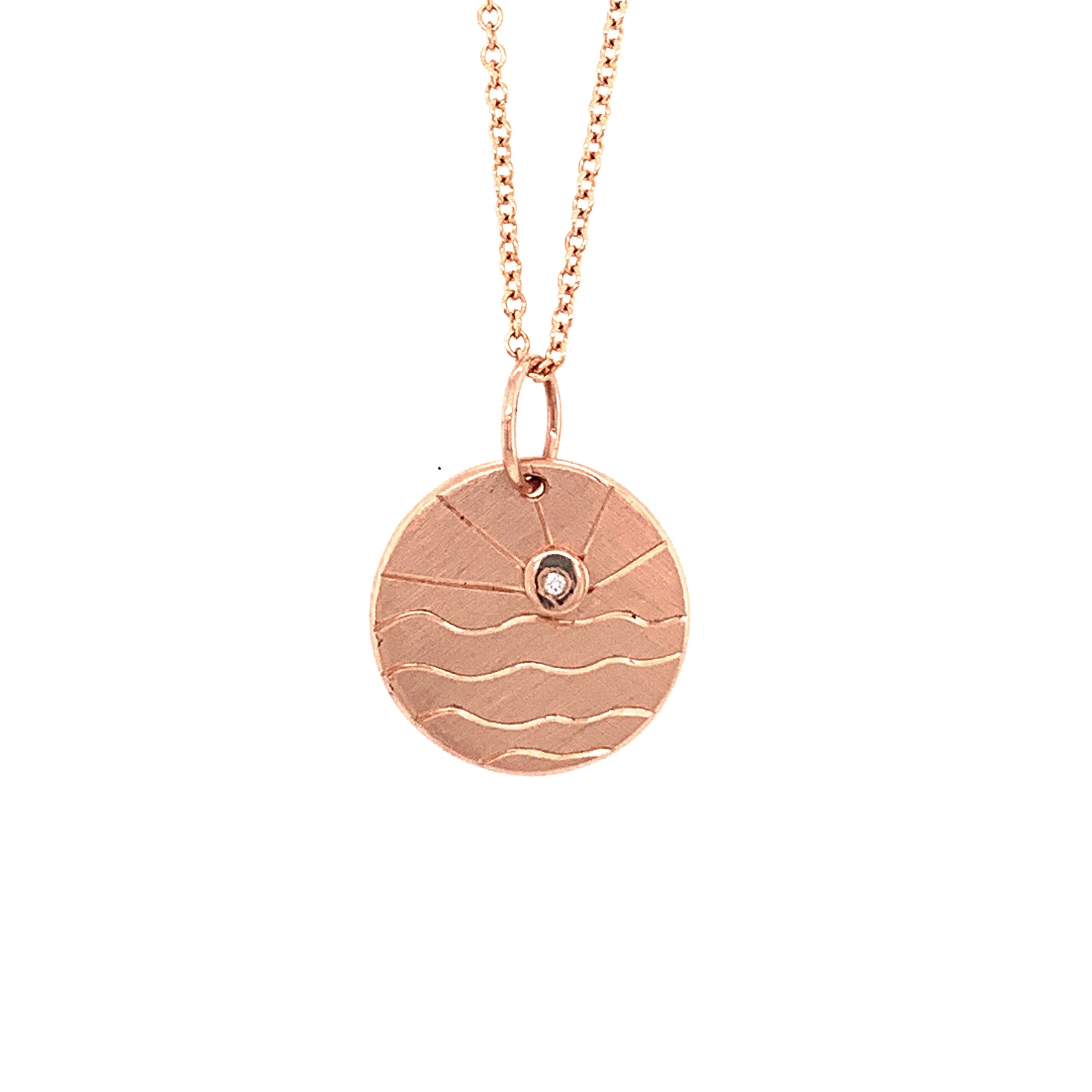 14k rose gold GOOS charm with hand etching