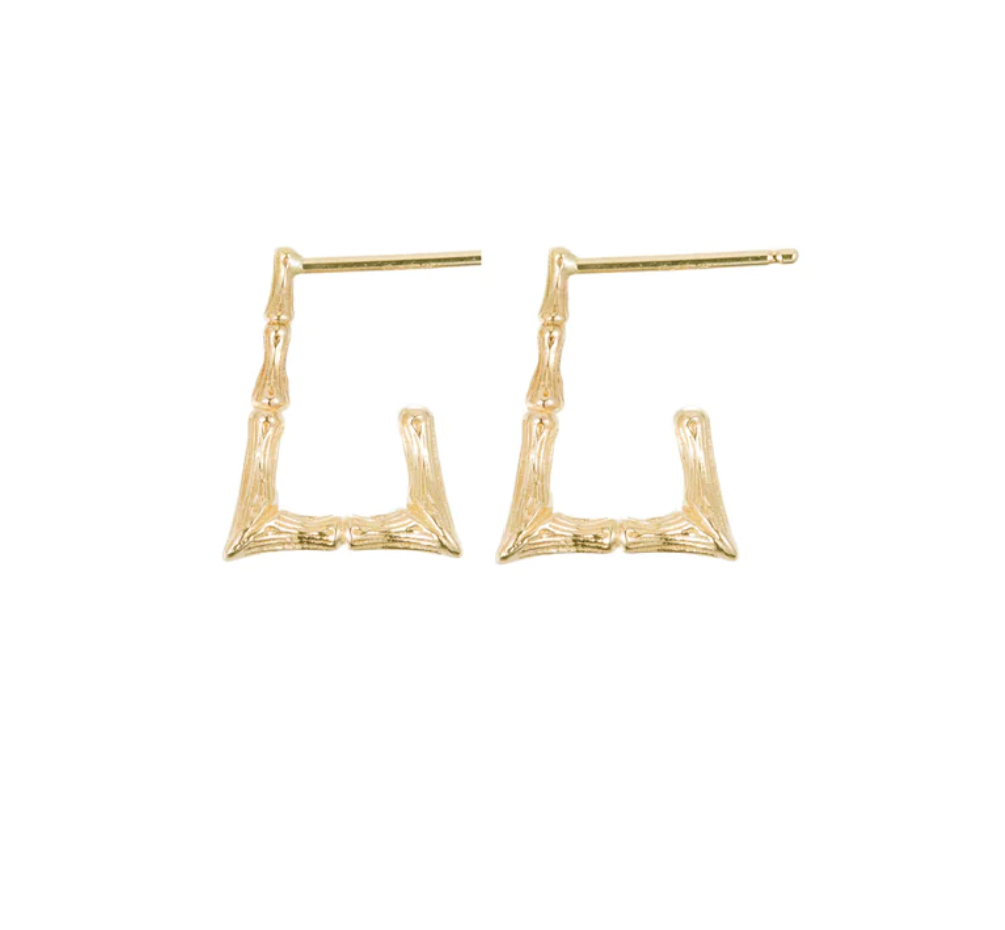 Jennie Kwon Mini Rectangle Door Knocker Earrings