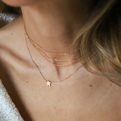 14k yellow gold LAHA star necklace