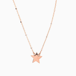 14k rose gold LAHA star necklace