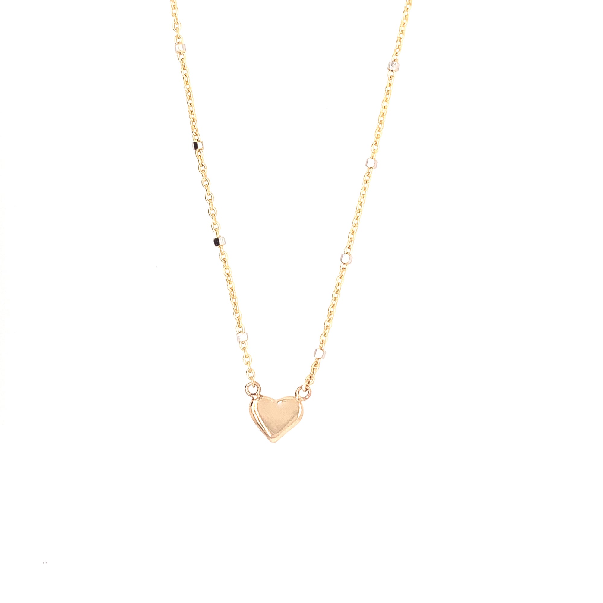 14k yellow gold LAXA heart necklace