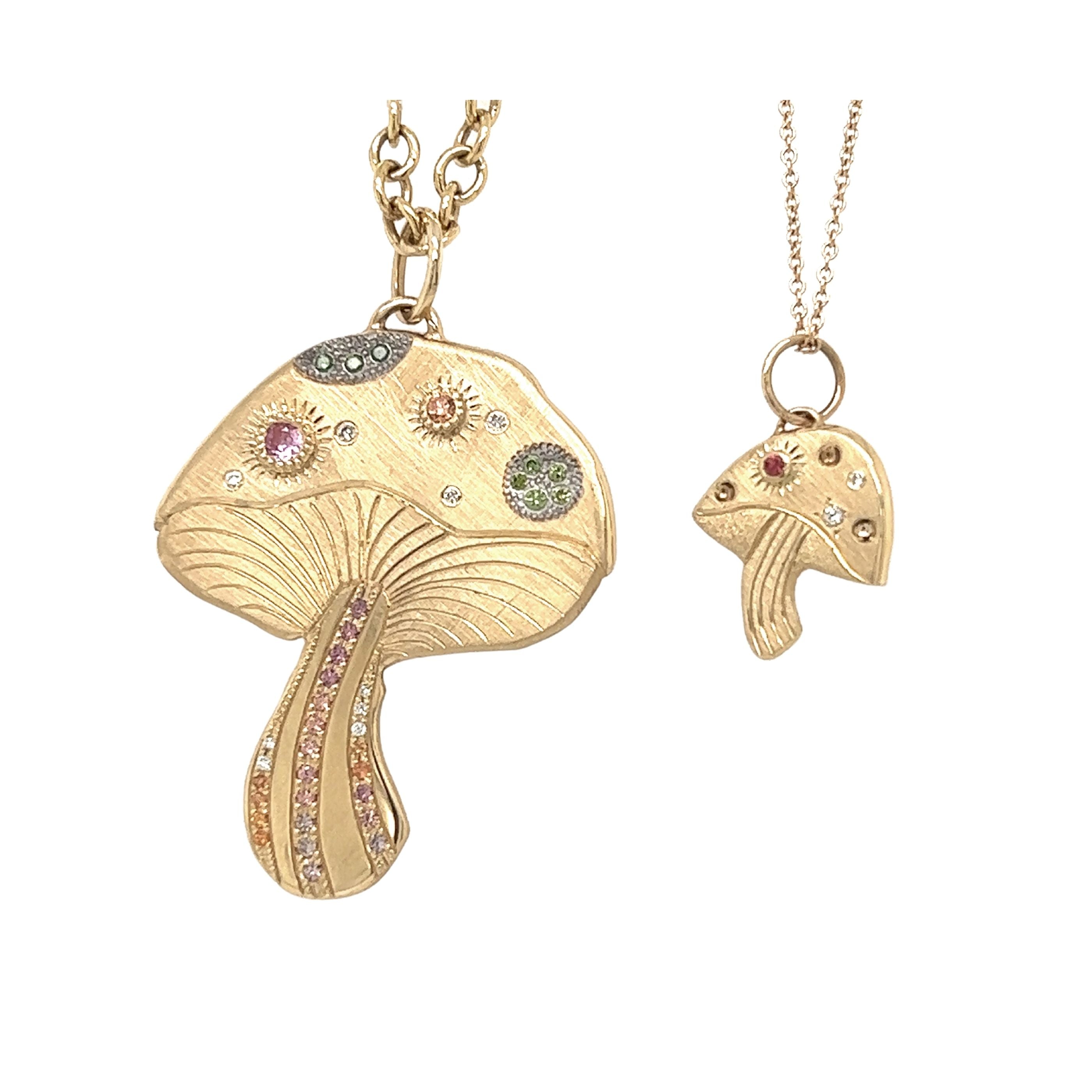 LUMI 14k Gold Mushroom Pendant