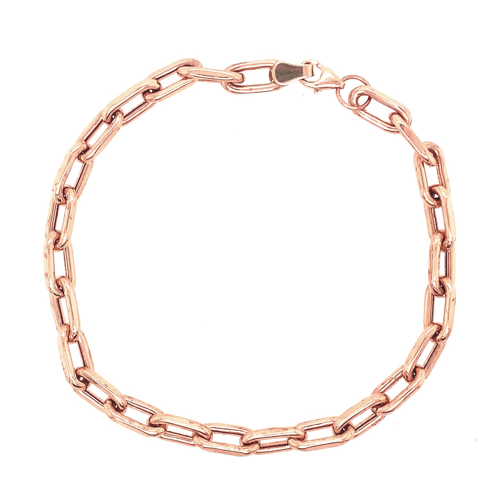 Gold chain necklace on a white background