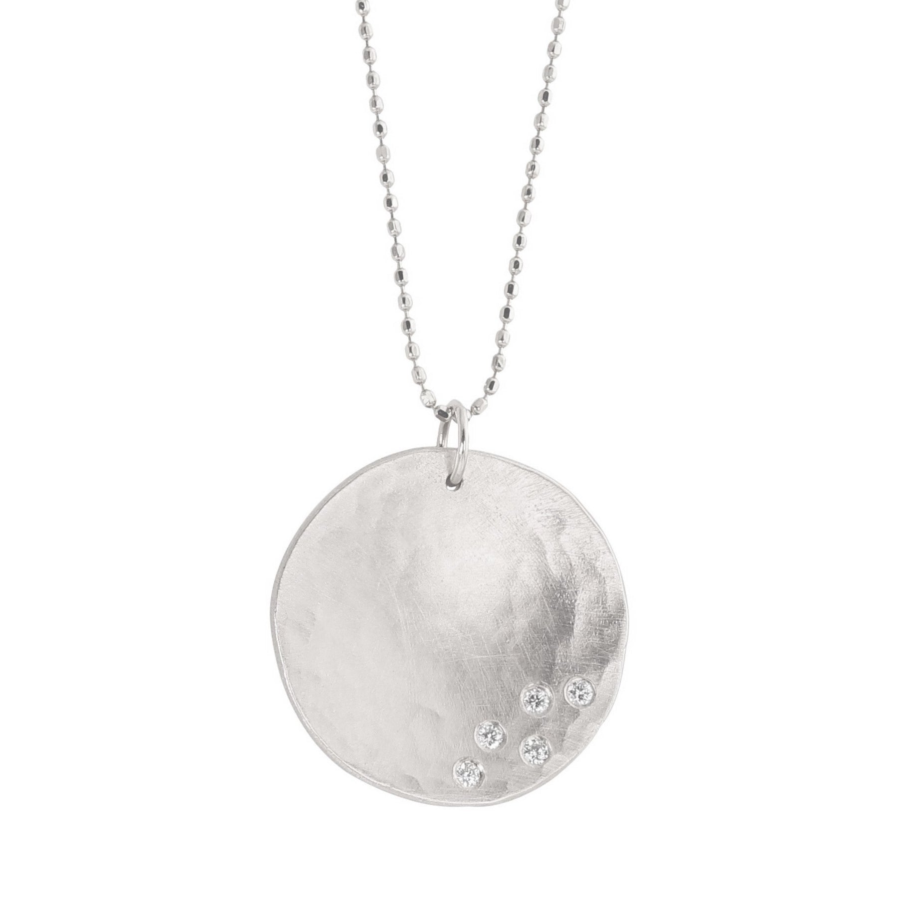 14k white gold MEGG medium pendant