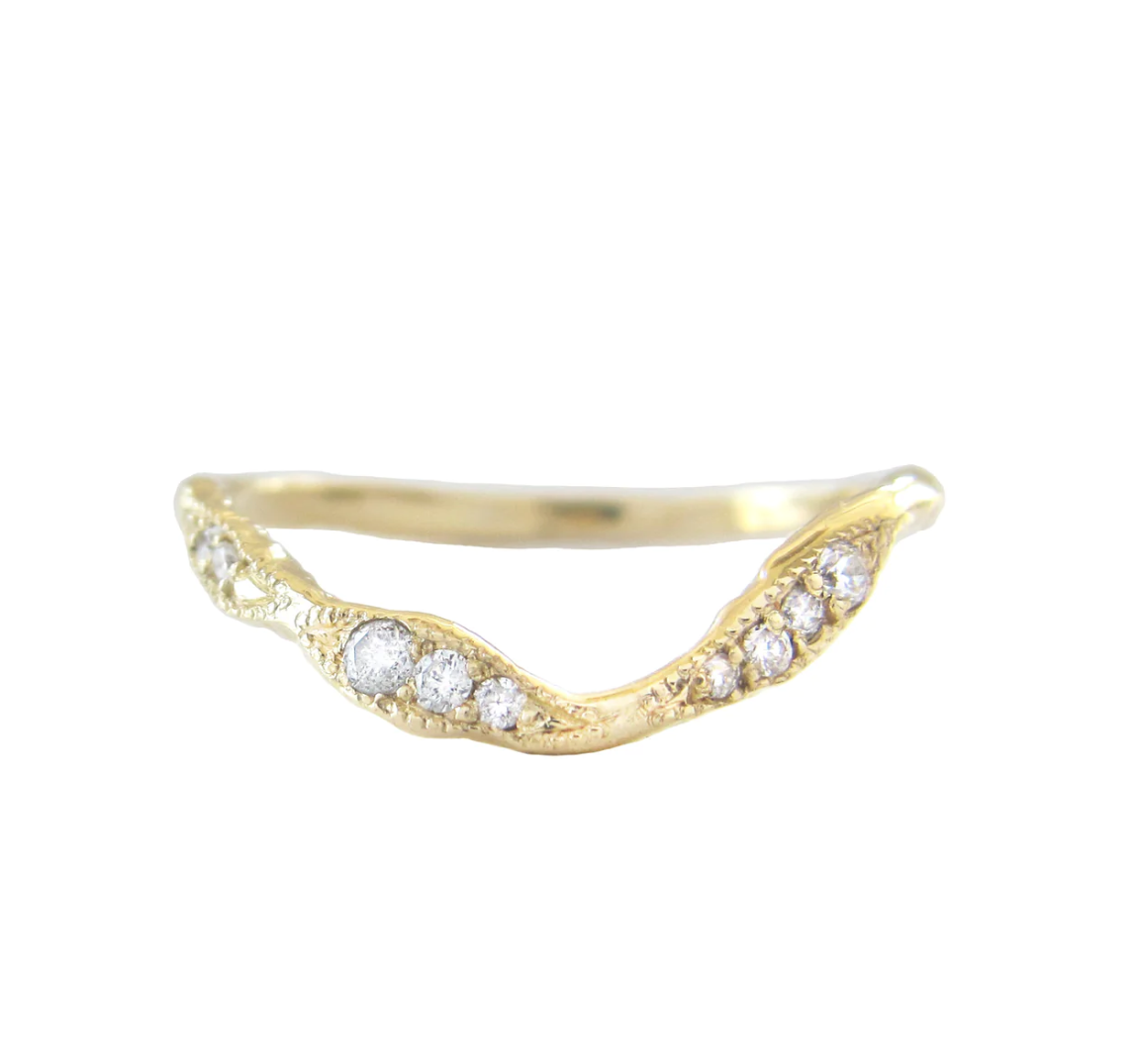 Misa Lava Ribbon Gold Ring