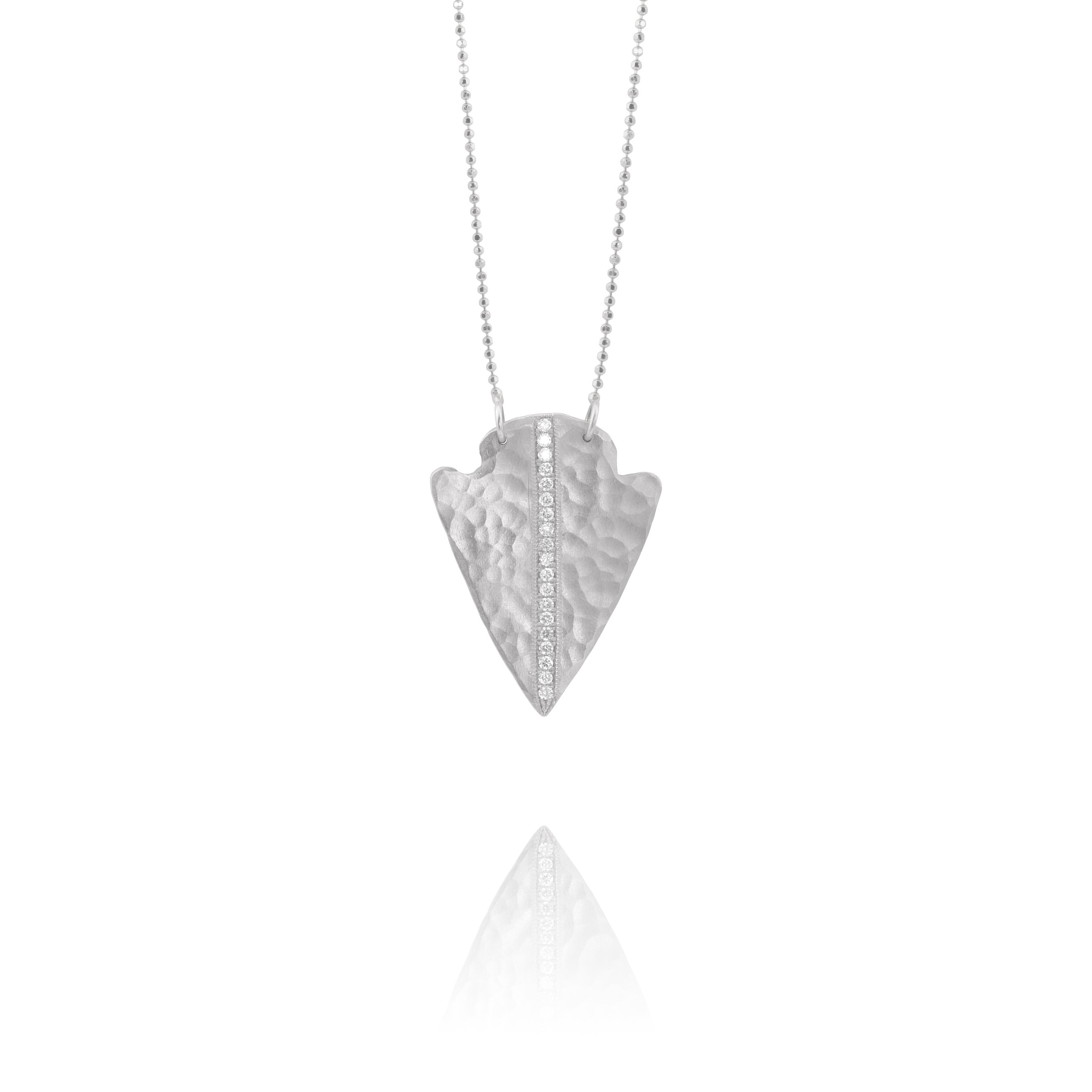 NOKI 14k Gold Pavé Diamond Arrowhead Pendant Necklace