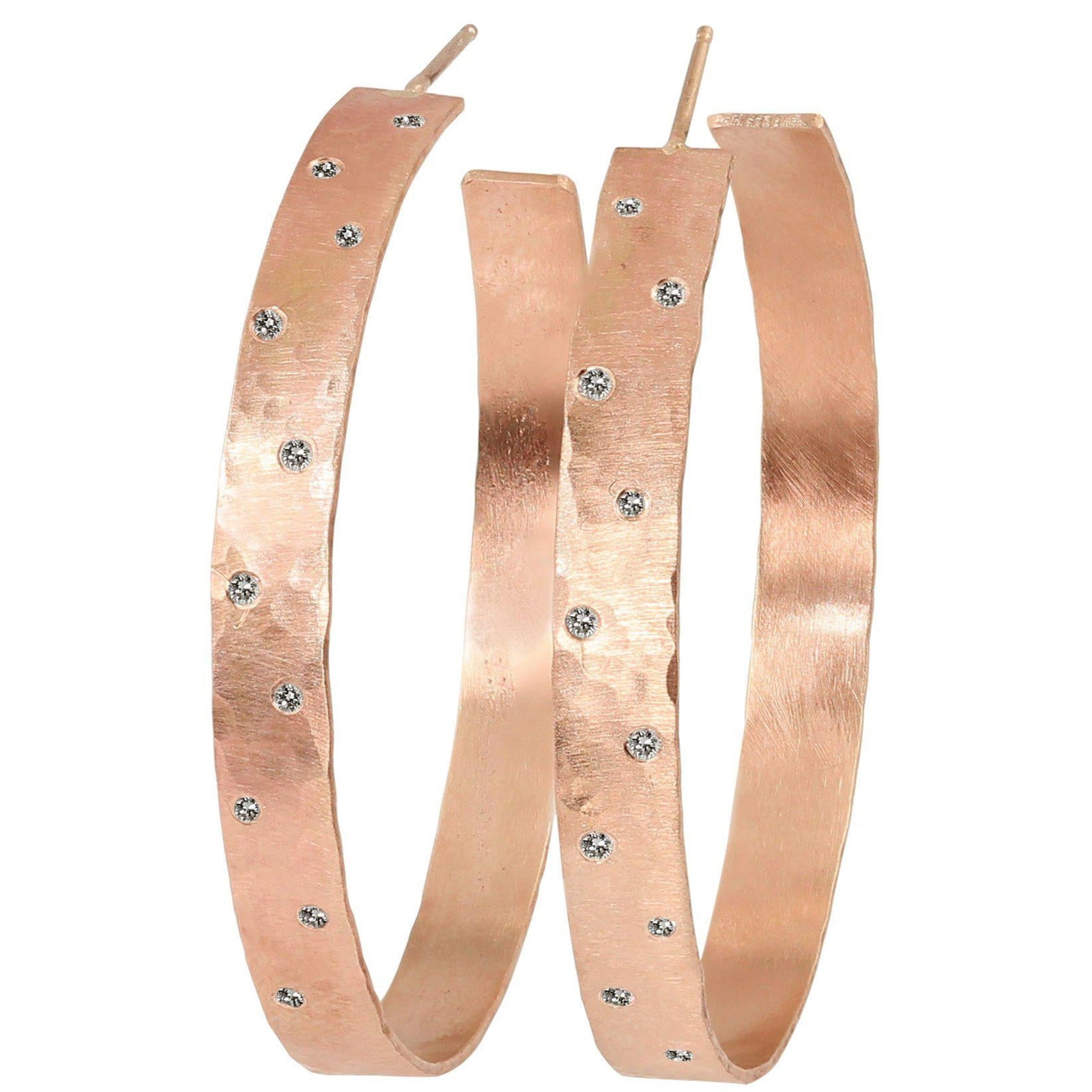 14k yellow gold medium OPAR wide hoop earrings