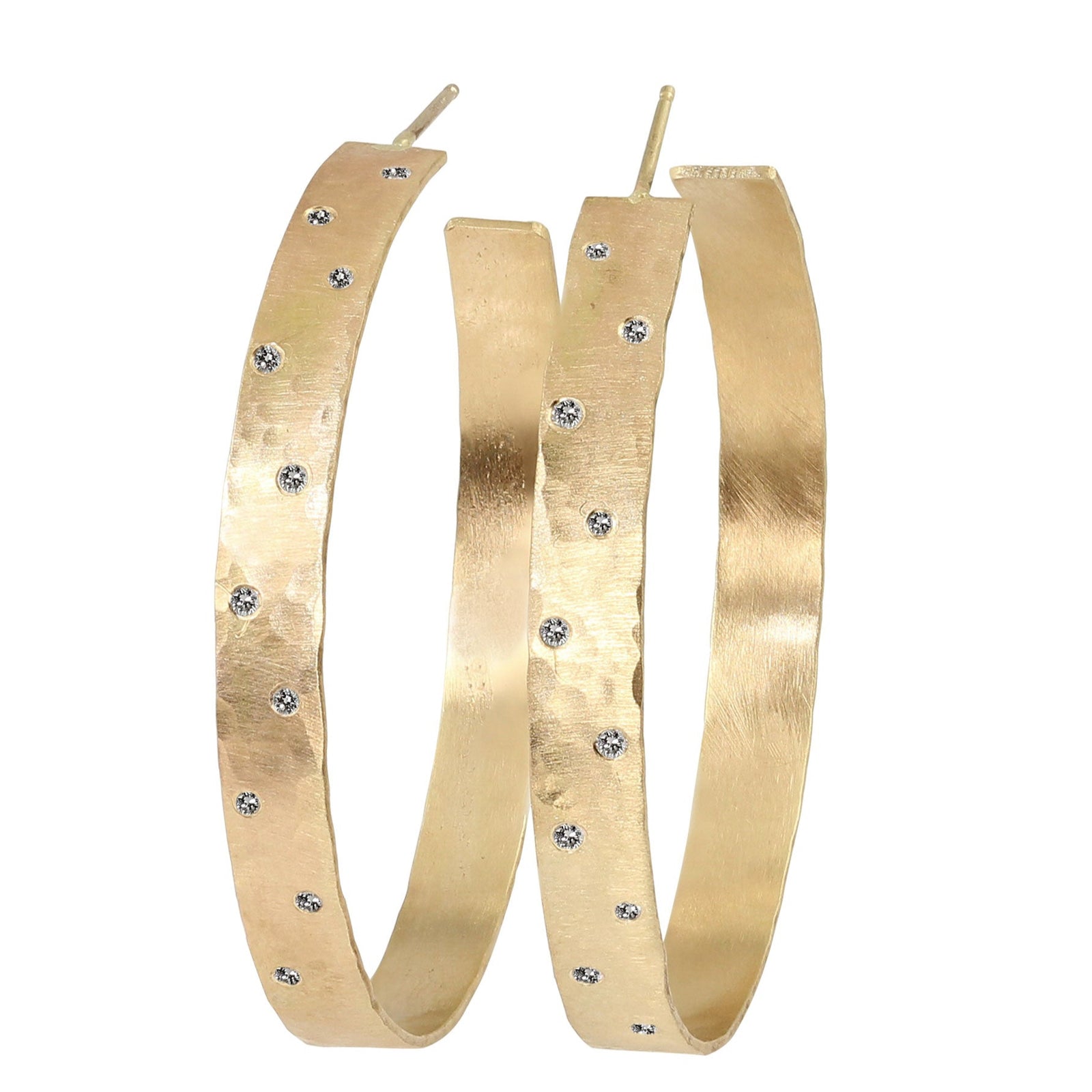 14k yellow gold medium OPAR wide hoop earrings
