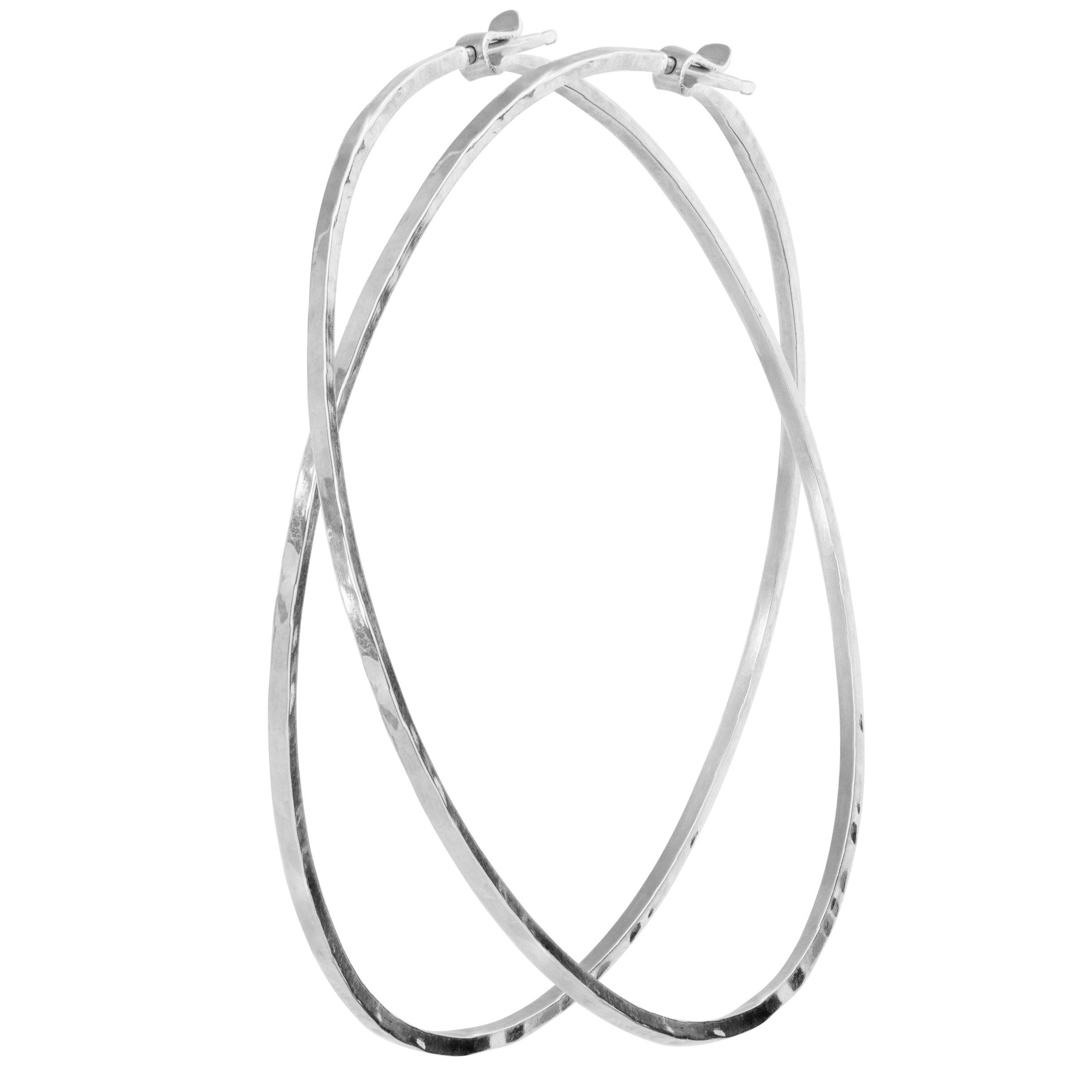 14k white gold ORMS hoop earrings