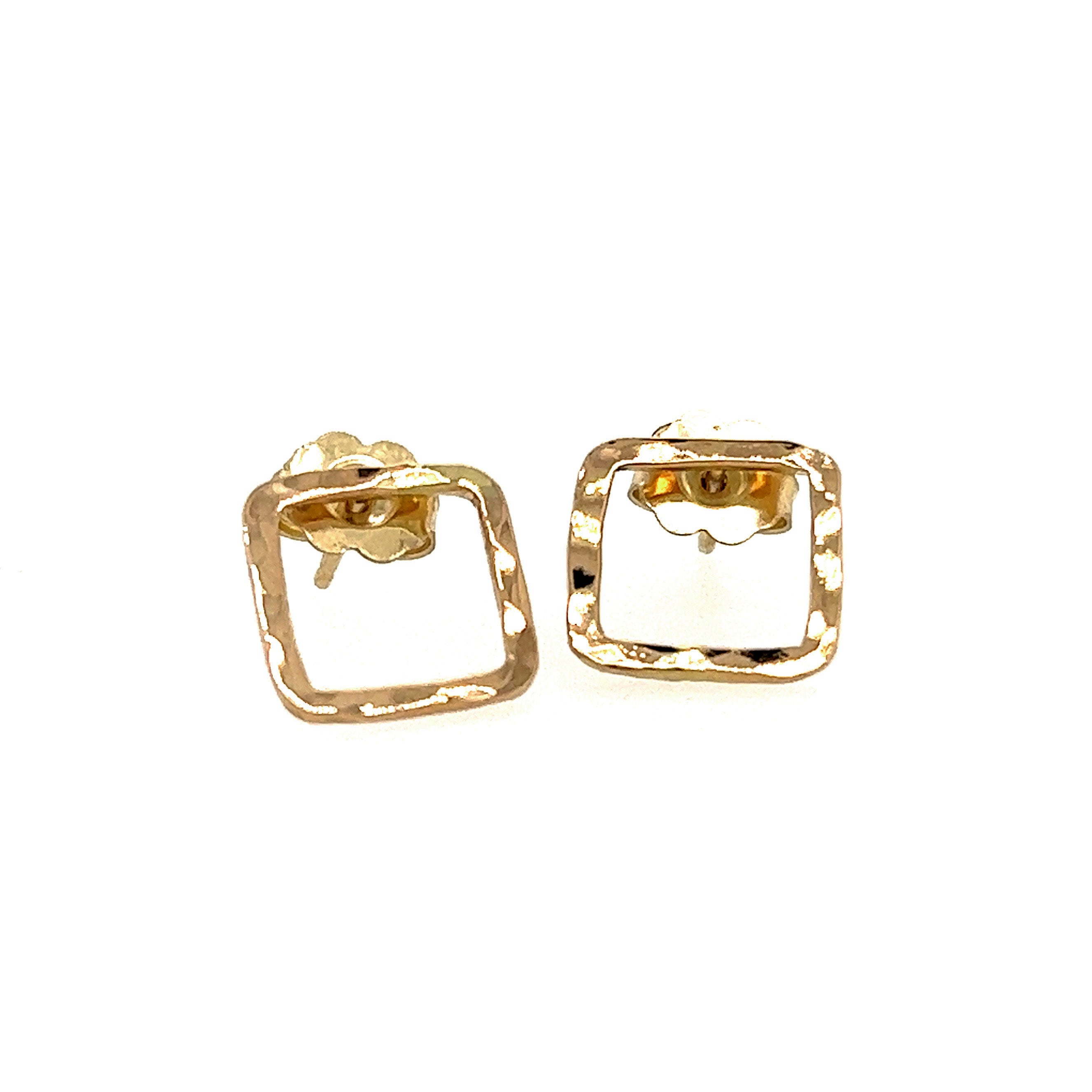 PESH 14k Gold Square Post Earrings