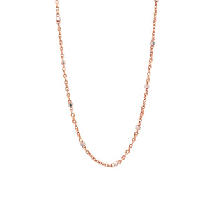 14k rose gold 1.0mm rolo bead chain