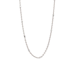 14k white gold 1.0mm rolo bead chain