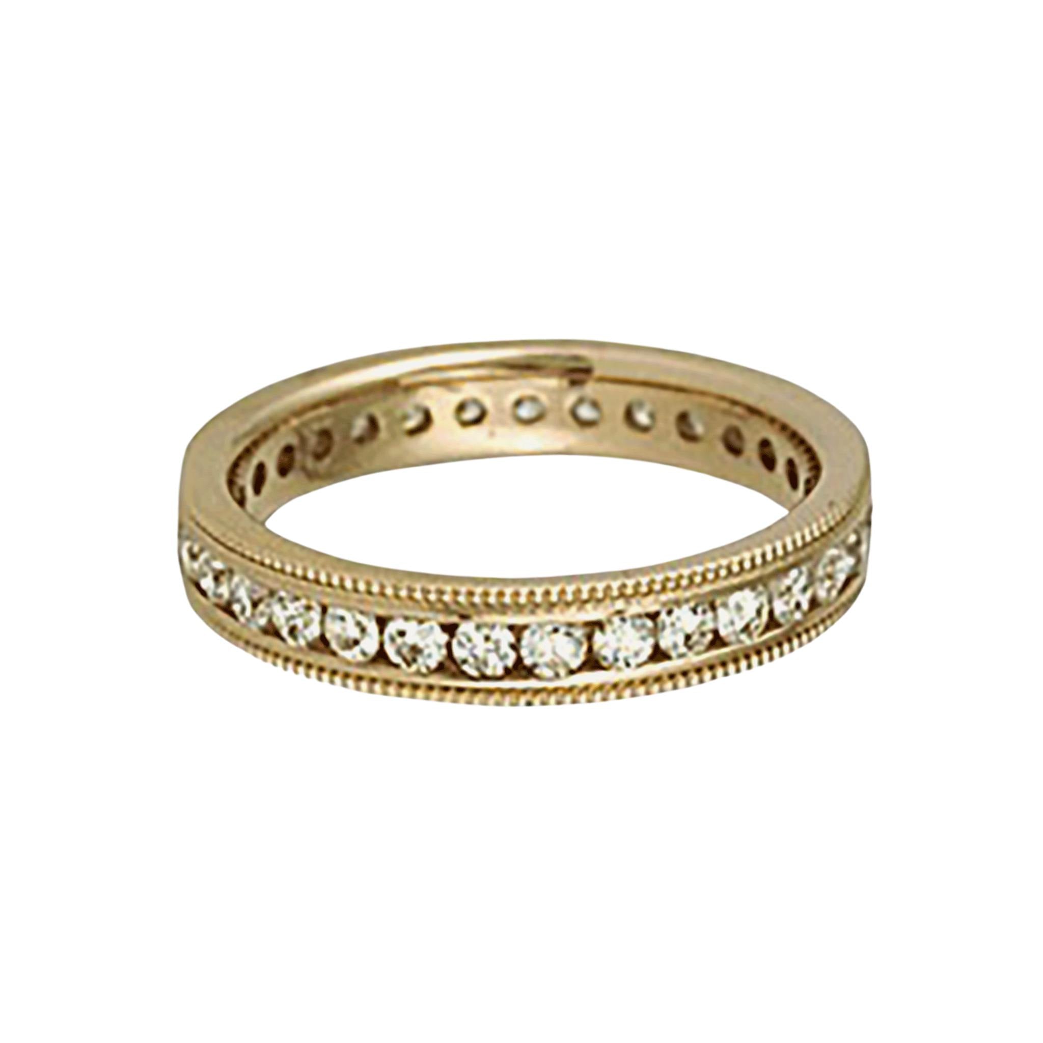REVA 14k Gold Channel Set Eternity Band